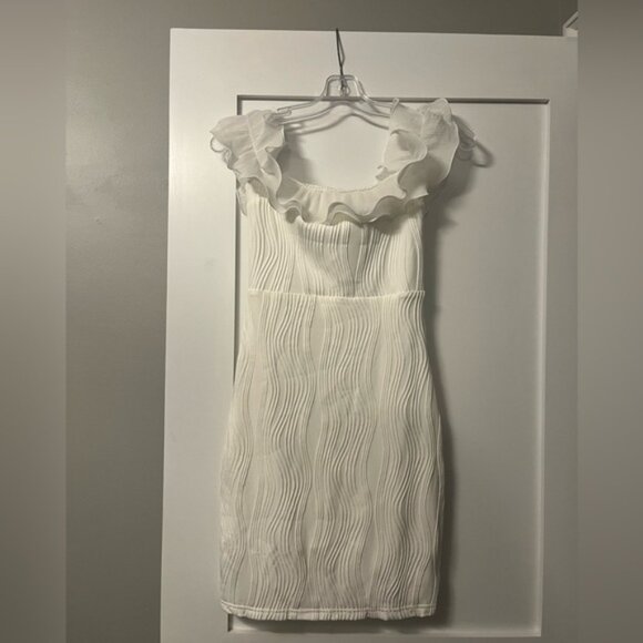 SHEIN Dresses & Skirts - SHEIN White Off The Shoulder Mini Dress